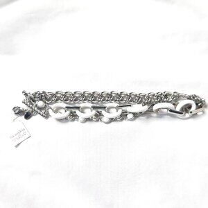 Lia Sophia Women's Silver Toned Layered Bracelet New